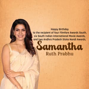 Samantha Ruth Prabhu Birthday graphic