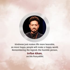 Irrfan Khan Punyatithi illustration