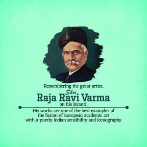 Raja Ravi Varma Jayanti marketing poster