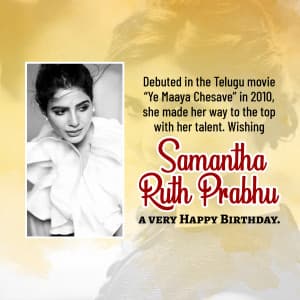 Samantha Ruth Prabhu Birthday flyer