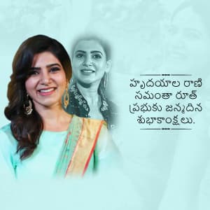 Samantha Ruth Prabhu Birthday ad post