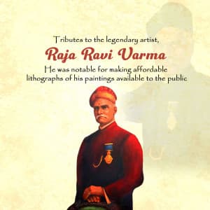 Raja Ravi Varma Jayanti whatsapp status poster