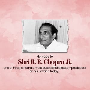 B. R. Chopra Jayanti poster Maker