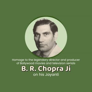 B. R. Chopra Jayanti event advertisement