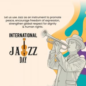 International Jazz Day marketing flyer