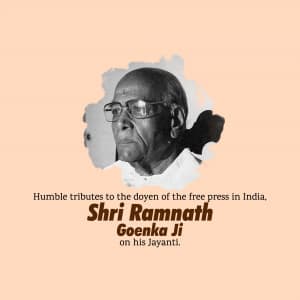 Ramnath Goenka jayanti poster Maker