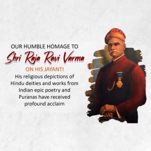 Raja Ravi Varma Jayanti Facebook Poster