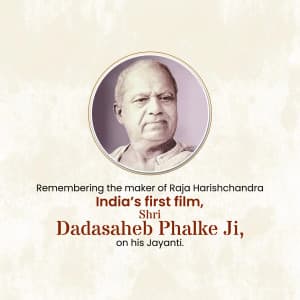Dadasaheb falke Jayanti advertisement banner