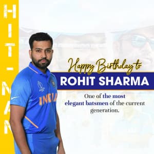 Rohit Sharma Birthday marketing poster