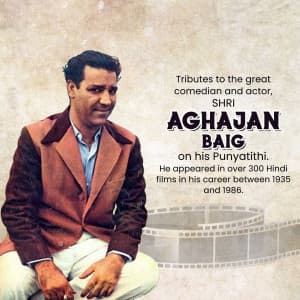 Aghajan Baig Punyatithi graphic