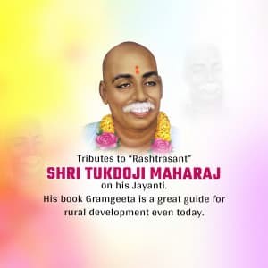 Tukdoji Maharaj Jayanti Facebook Poster