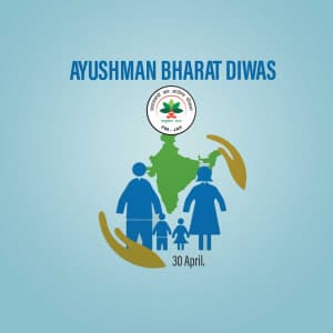 Ayushman Bharat Diwas marketing flyer