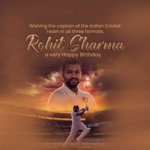 Rohit Sharma Birthday creative image