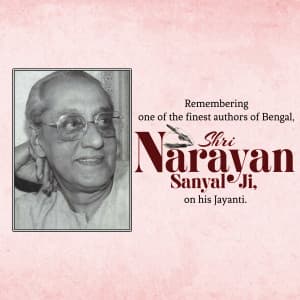 Narayan Sanyal Jayanti marketing poster