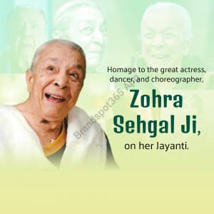 Zohra Sehgal Jayanti poster
