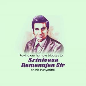 Srinivasa Ramanujan Punyatithi graphic