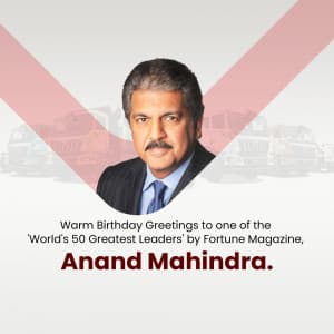 Anand Mahindra Birthday creative image