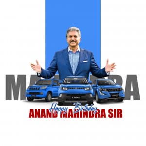 Anand Mahindra Birthday Facebook Poster