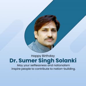 Dr. Sumer Singh Solanki Birthday illustration