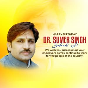 Dr. Sumer Singh Solanki Birthday graphic