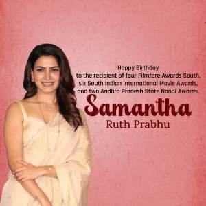 Samantha Ruth Prabhu Birthday event poster