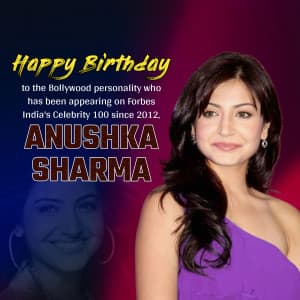 Anushka Sharma Birthday poster