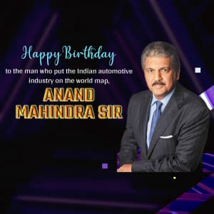 Anand Mahindra Birthday event advertisement