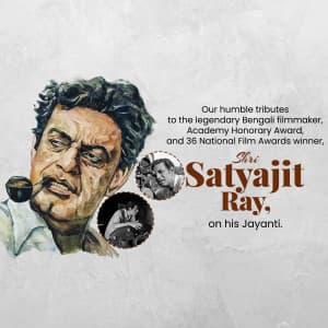 Satyajit Ray Jayanti marketing poster