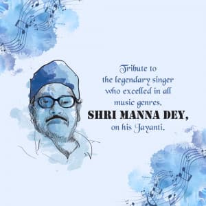 Manna Dey Jayanti poster Maker