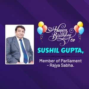 Sushil Kumar Gupta Birthday event poster