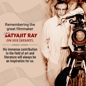 Satyajit Ray Jayanti poster Maker