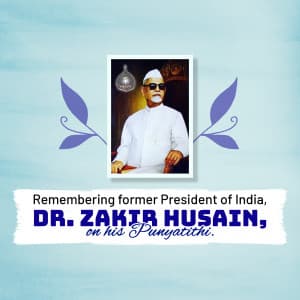 Zakir Husain Punyatithi marketing poster