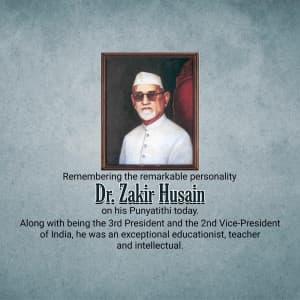 Zakir Husain Punyatithi graphic