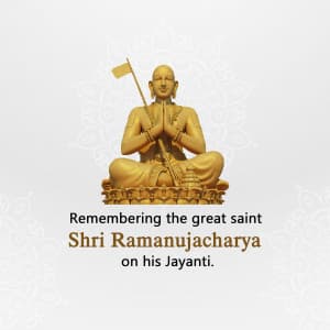 Sri Ramanuja Acharya Jayanti marketing flyer