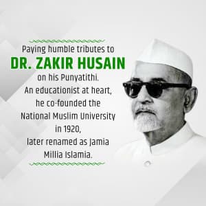 Zakir Husain Punyatithi creative image