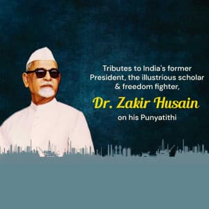 Zakir Husain Punyatithi poster Maker