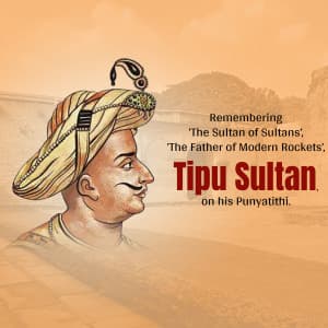 Tipu Sultan Punyatithi advertisement banner