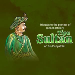 Tipu Sultan Punyatithi ad post