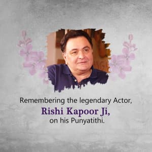 Rishi Kapoor Punyatithi event poster