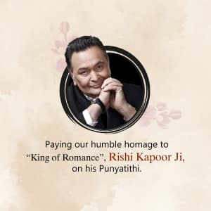 Rishi Kapoor Punyatithi post