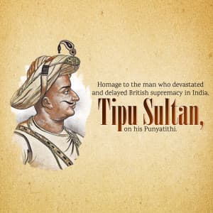 Tipu Sultan Punyatithi graphic