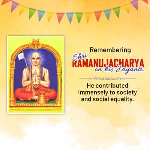 Sri Ramanuja Acharya Jayanti event advertisement