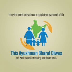 Ayushman Bharat Diwas whatsapp status poster