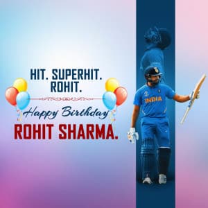 Rohit Sharma Birthday event advertisement