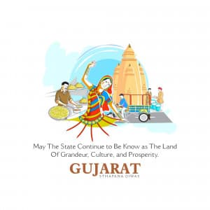Gujarat Foundation  Day marketing flyer
