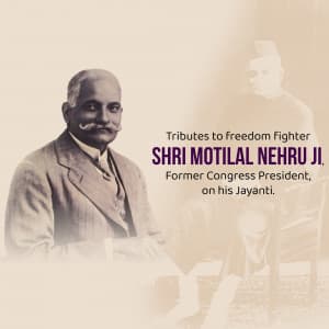 Motilal Nehru Jayanti greeting image