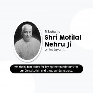 Motilal Nehru Jayanti graphic