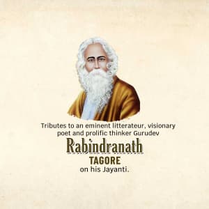 Rabindranath Tagore Jayanti ad post