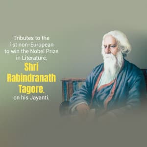Rabindranath Tagore Jayanti graphic