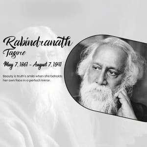 Rabindranath Tagore Jayanti marketing flyer